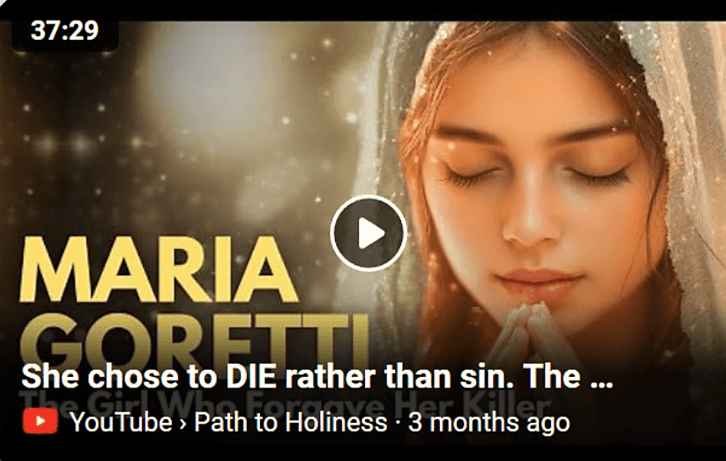 YouTube video thumbnail: Maria Goretti, the girl who forgave her killer